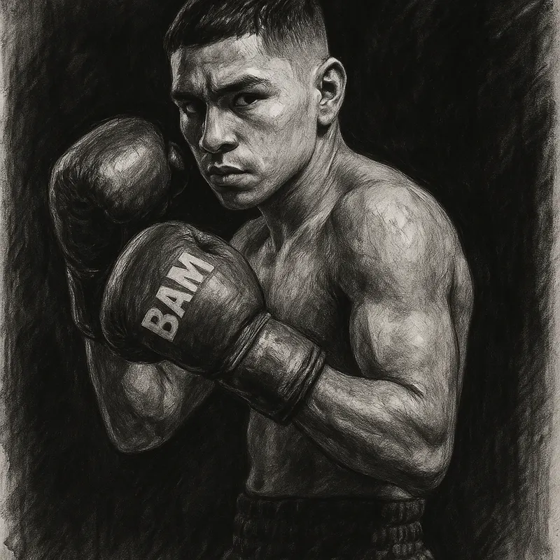 Jesse Bam Rodriguez charcoal portrait