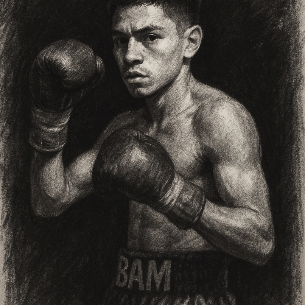 Jesse Bam Rodriguez charcoal portrait