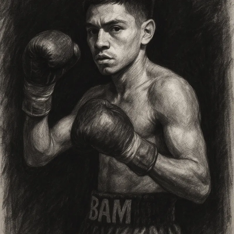 Jesse Bam Rodriguez charcoal portrait