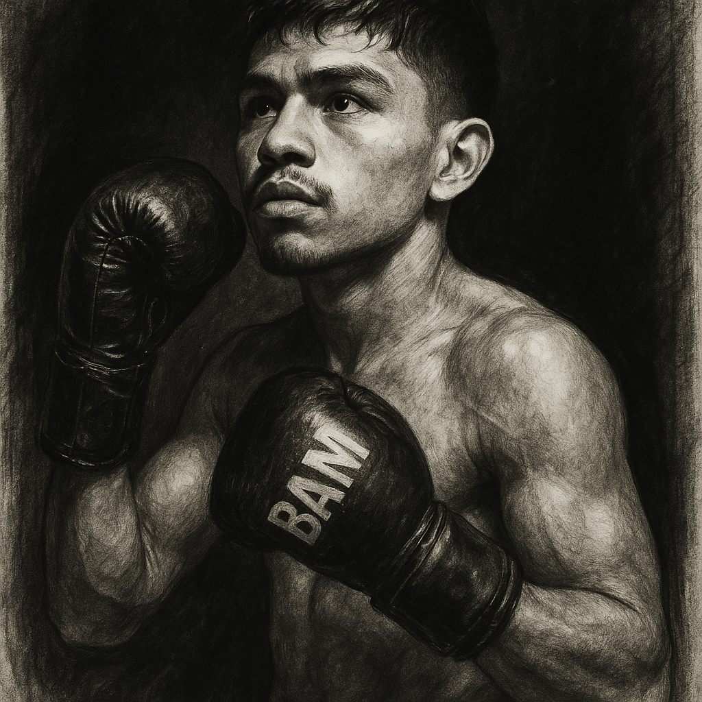 Bam vs Vargas: Fight Week As Rodriguez Chases A Third Belt, charcoal portrait