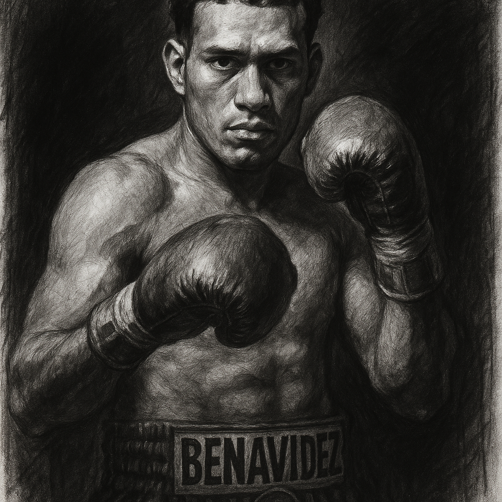 David Benavidez charcoal portrait Mexican Monster light heavyweight