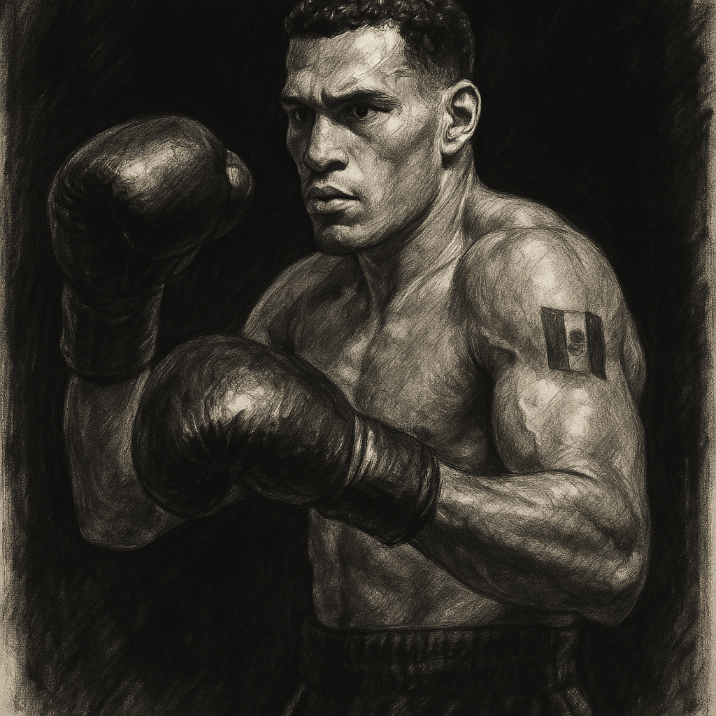 David Benavidez charcoal portrait T-Mobile Arena Vegas final workout cruiserweight history
