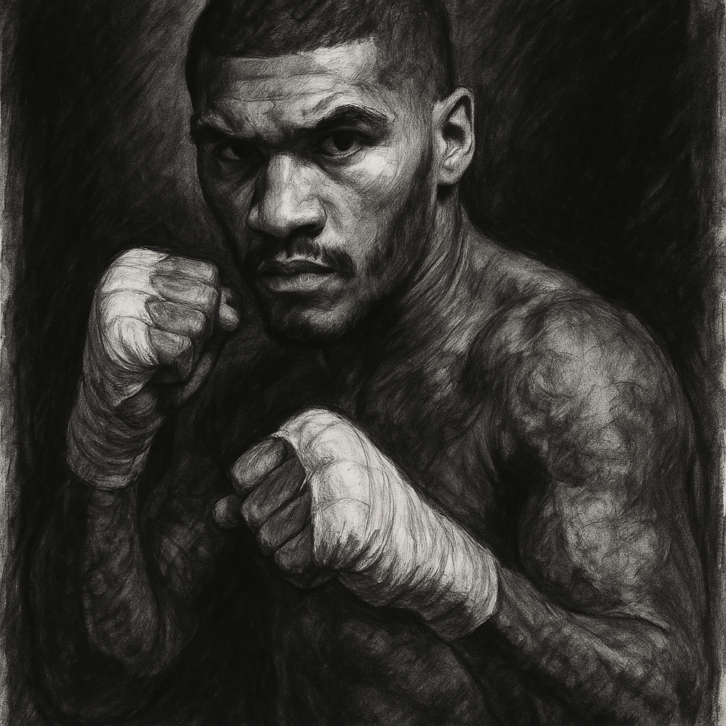 Conor Benn charcoal portrait WBC welterweight callout