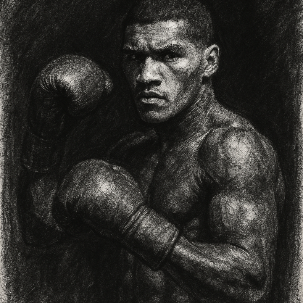 Conor Benn charcoal portrait welterweight