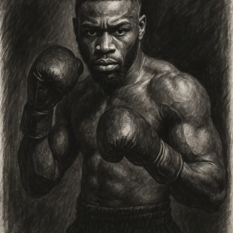 Denzel Bentley charcoal portrait