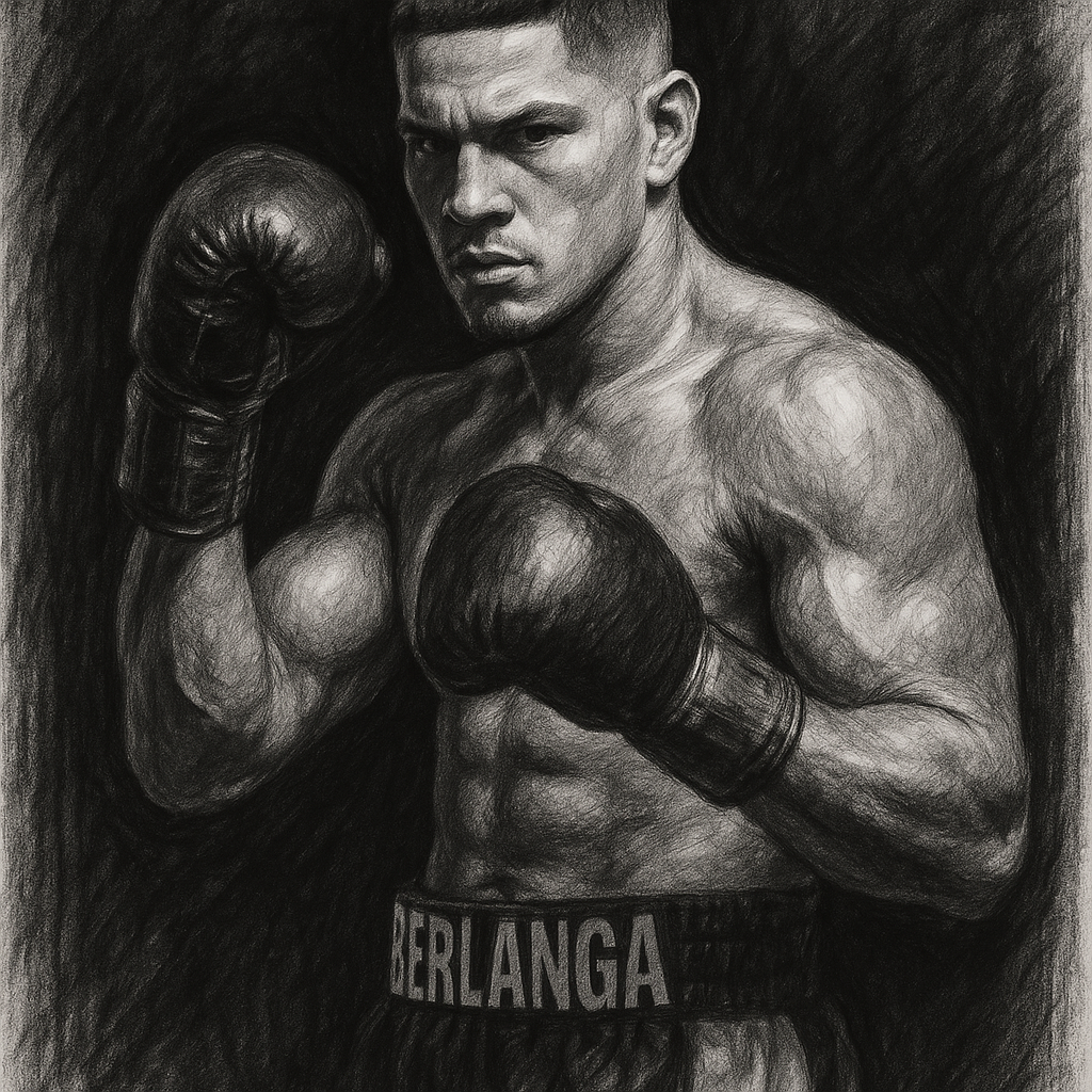 Berlanga Eubank Jr fire fight charcoal
