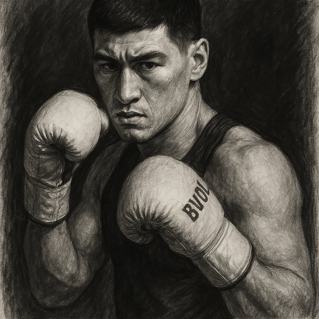 Dmitry Bivol charcoal portrait return fight