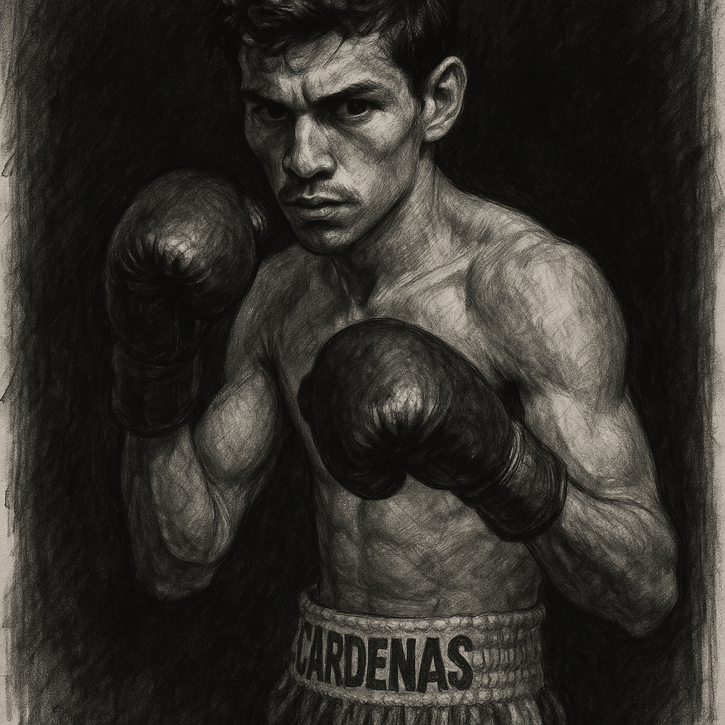 Ramon Cardenas charcoal portrait Inoue Nakatani 50-50 Tokyo Dome May 2