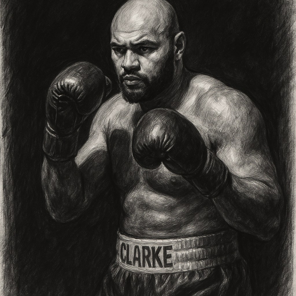 Frazer Clarke charcoal portrait British heavyweight Wardley Dubois prediction