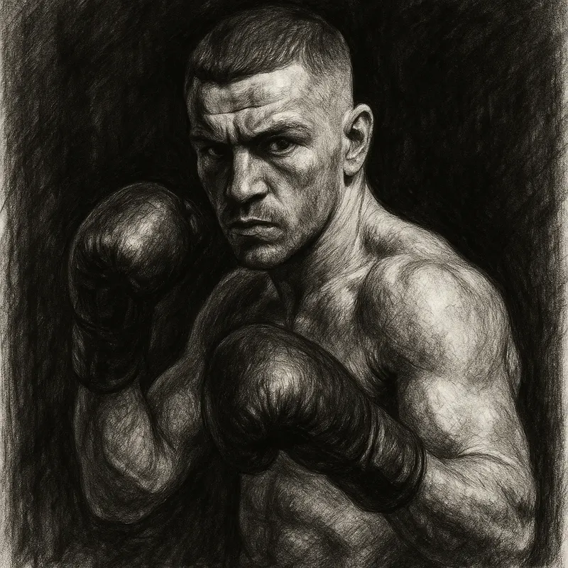 Crocker vs Paro: Belfast Man Defends IBF Crown In Brisbane, charcoal portrait