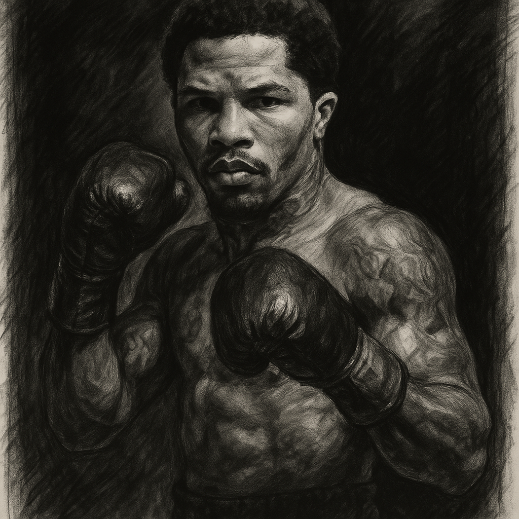 Gervonta Davis charcoal portrait super lightweight