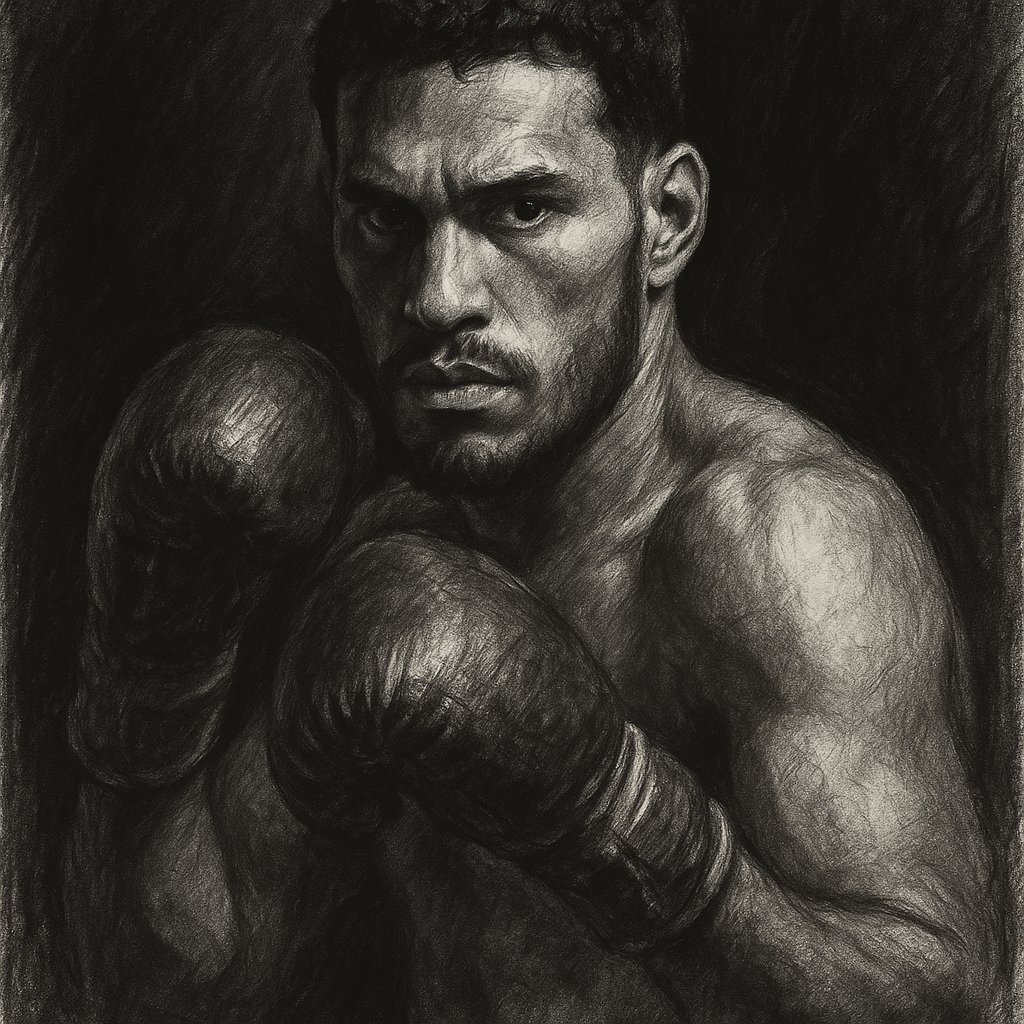 DAZN And PBC Strike A Landmark Deal charcoal portrait