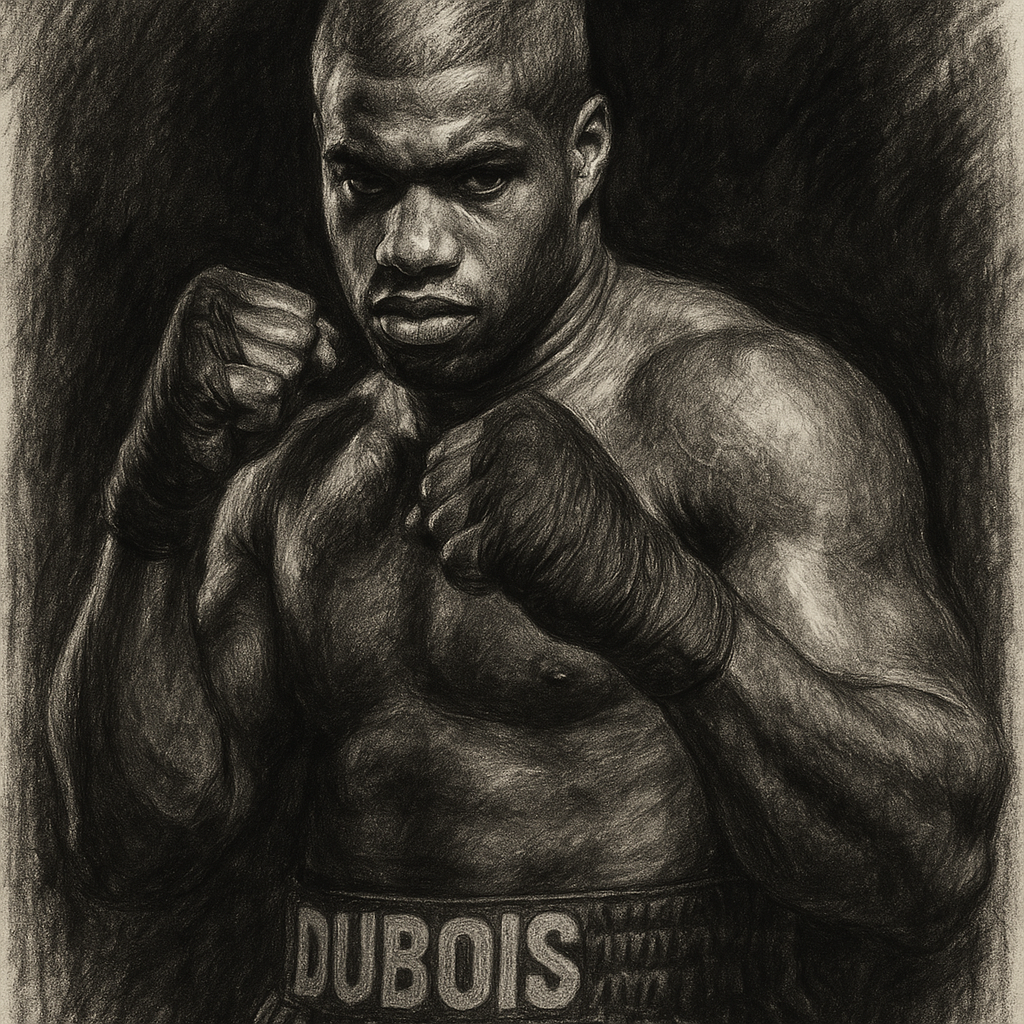 Daniel Dubois RIP trash quote charcoal portrait