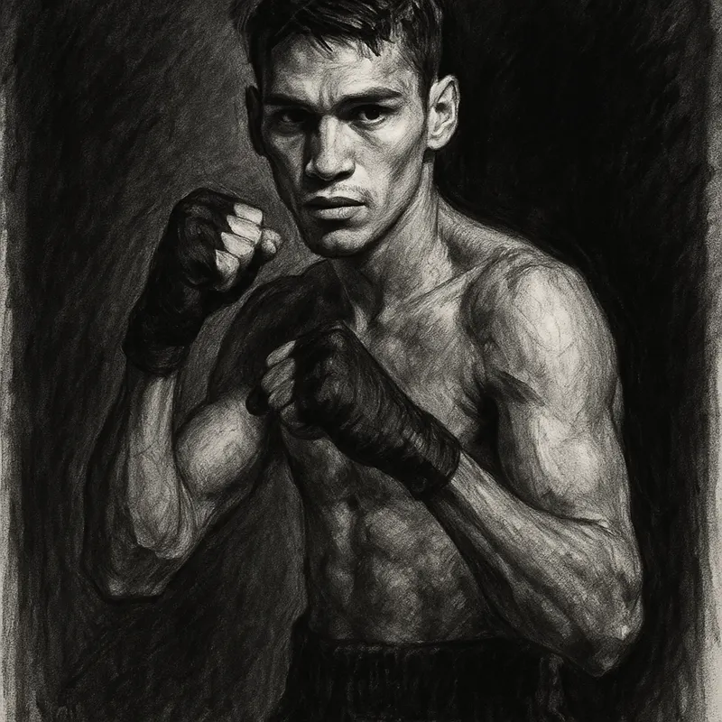 Brandon Figueroa charcoal portrait