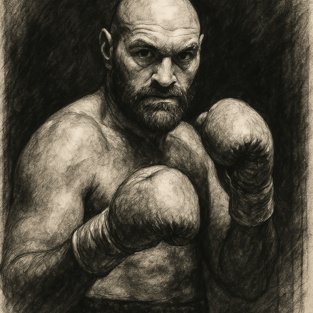 Fury vs Hysa: Albanian Front-Runner Emerges For Dublin Warm-Up, charcoal portrait