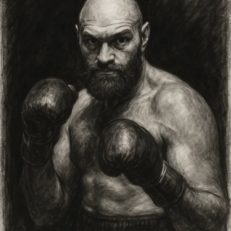 Fury Wants Donald Trump To Lead His Ring Walk Against Joshua. It Is Pure Fury, And It Is Probably A Wind-Up. charcoal portrait