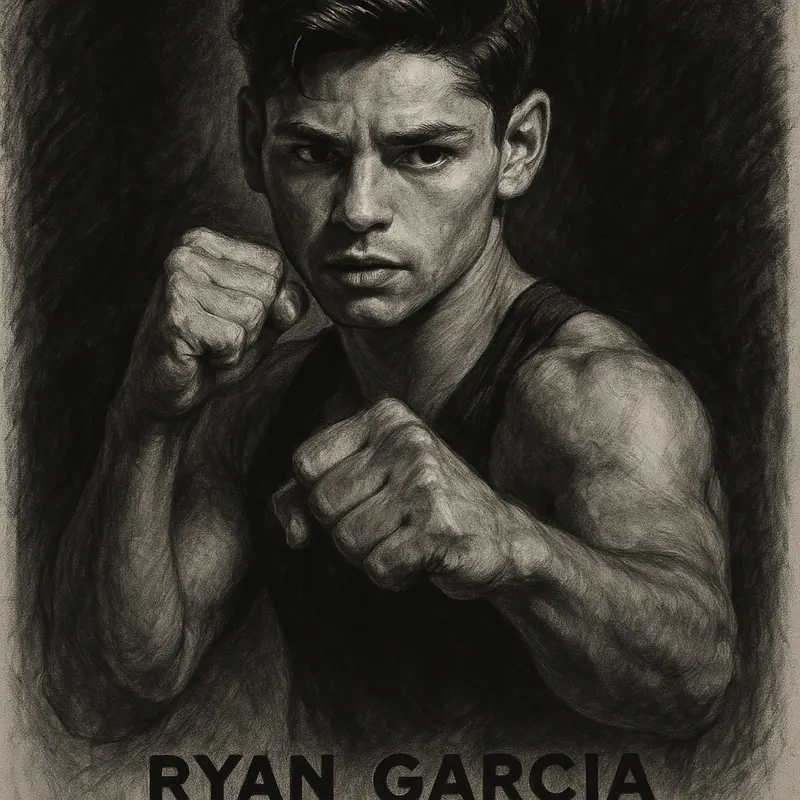 Ryan Garcia charcoal portrait