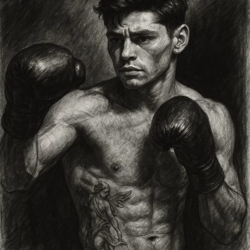 Ryan Garcia charcoal portrait