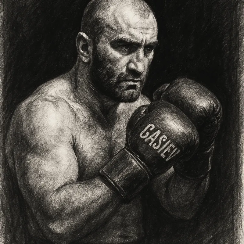 Murat Gassiev Wants The WBA Super Title Fury And Joshua Are Fighting For. He Has A Point. charcoal portrait