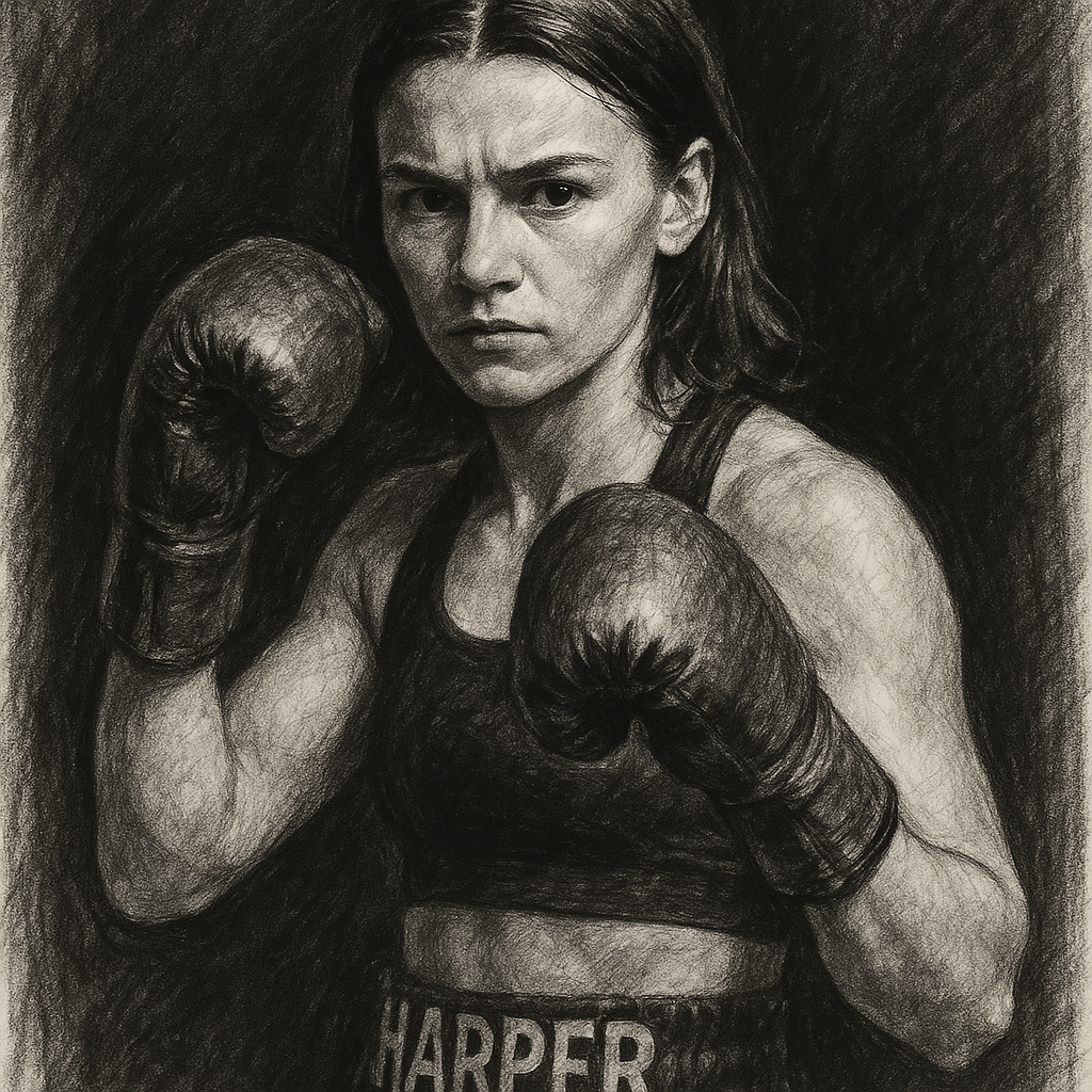Terri Harper charcoal portrait lightweight
