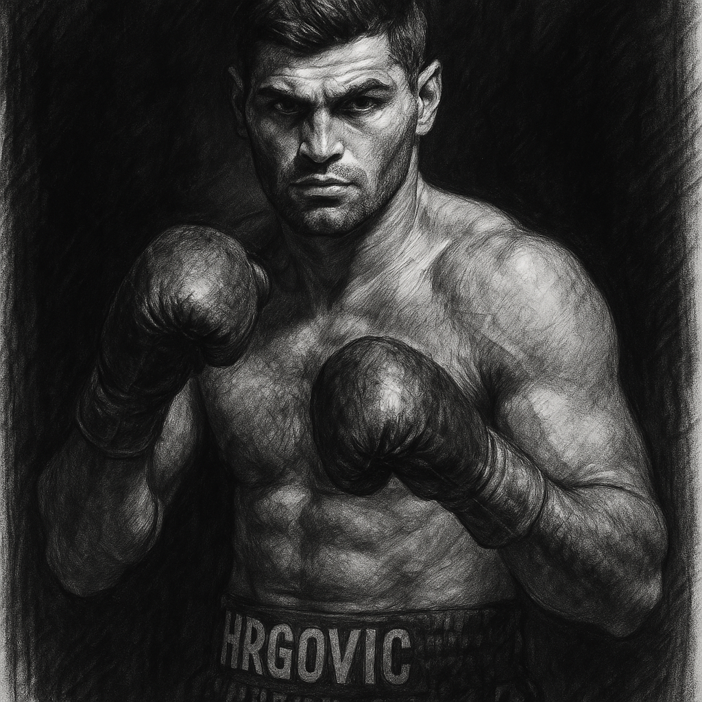 Hrgovic vs Allen — Fight Day Doncaster charcoal portrait