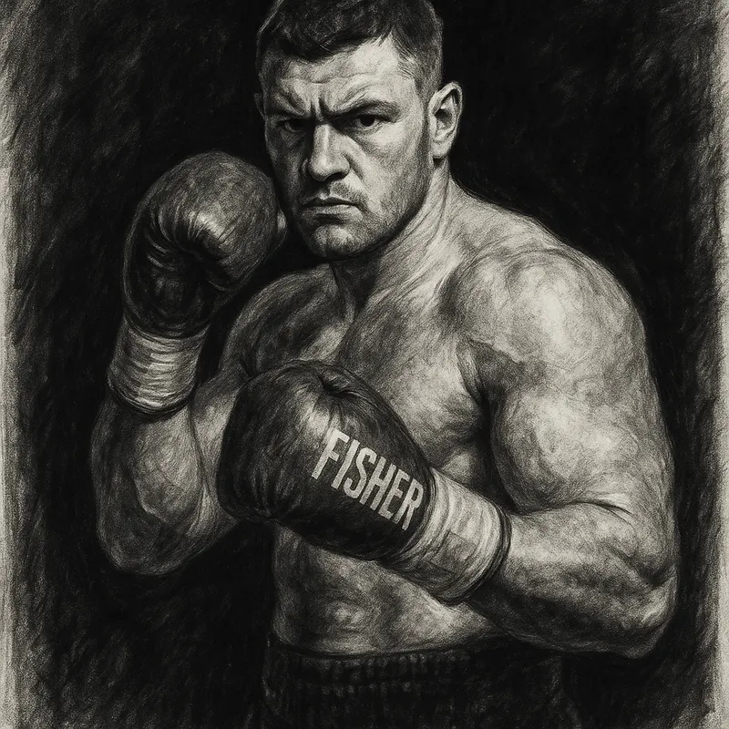 Johnny Fisher Signs With Zuffa Boxing — Romford Bull Headlines Copper Box In September charcoal portrait