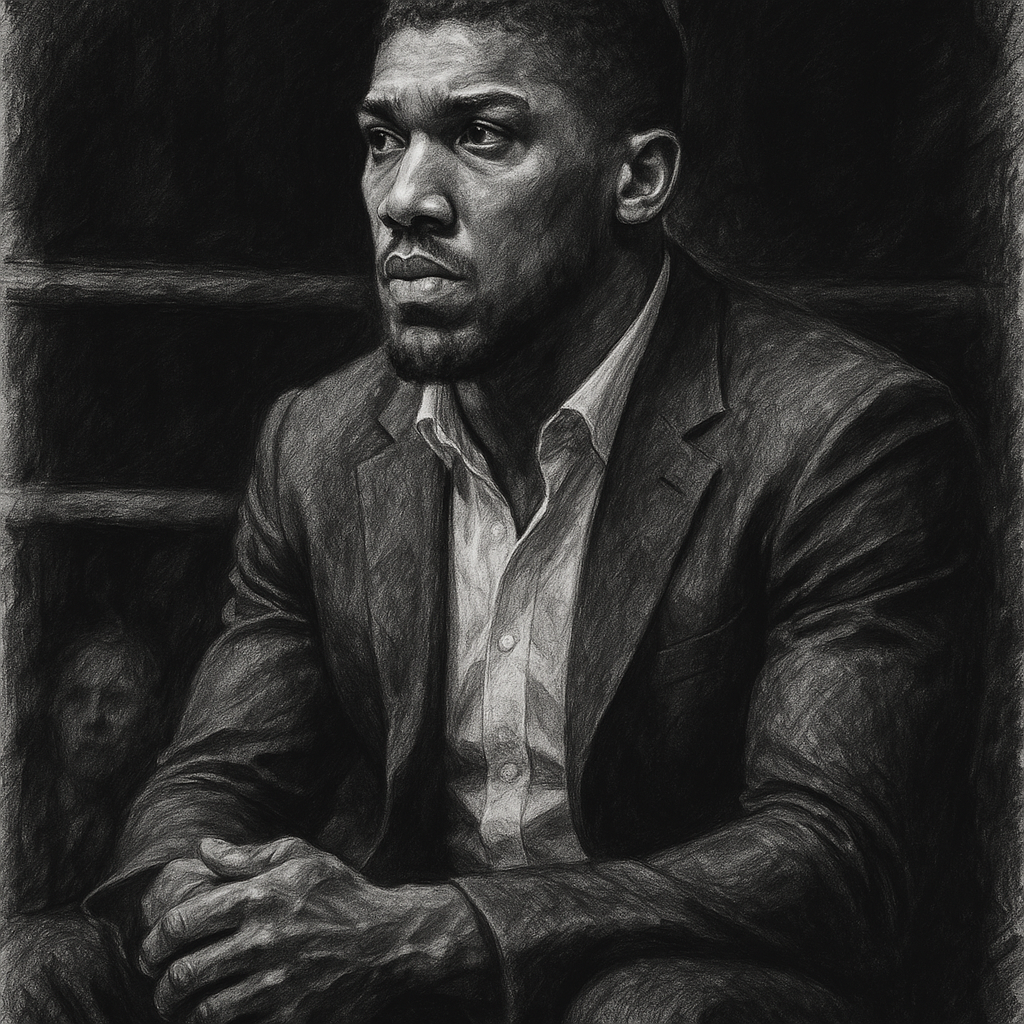 Anthony Joshua Manchester ringside charcoal