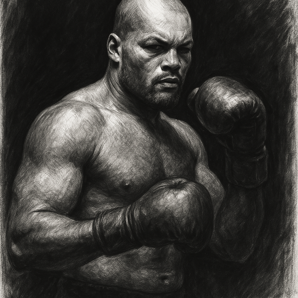Where Does Joe Joyce Go From Here? charcoal portrait