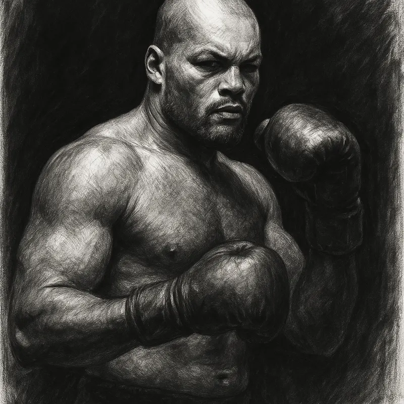 Where Does Joe Joyce Go From Here? charcoal portrait