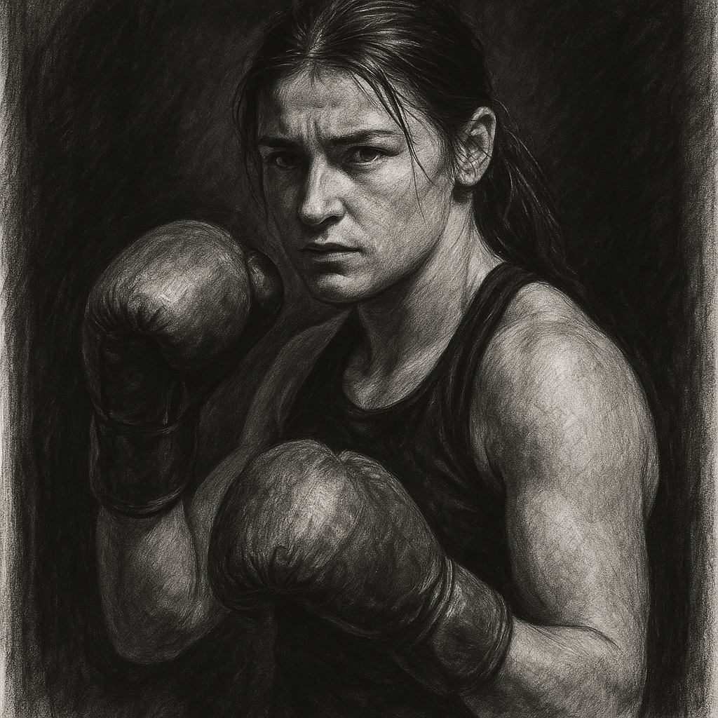 Katie Taylor charcoal portrait Croke Park September farewell first weekend