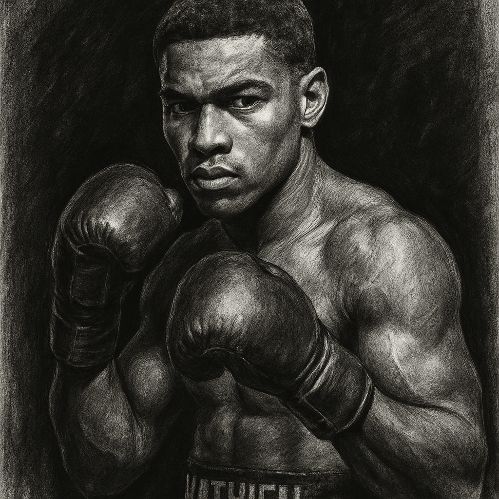 Mathieu vs Falcao: Quebec's Kid Meets An Olympic Veteran, charcoal portrait