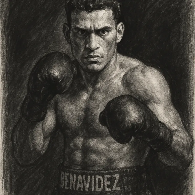 David Benavidez charcoal portrait