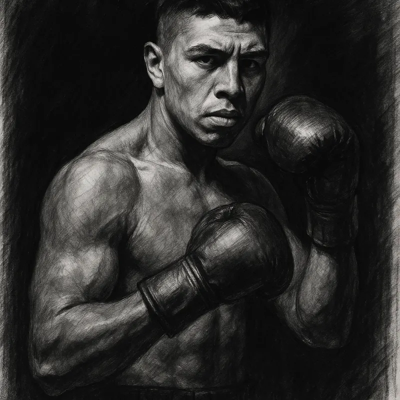 Jaime Munguia charcoal portrait ahead of WBA-ordered Bektemir Melikuziev defence
