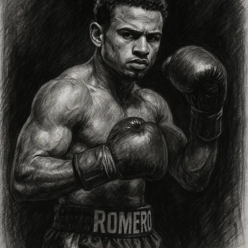 Rolly Romero vs Teofimo Lopez Set For August 22 &mdash; Vegas Gets A Grudge Match With Plenty To Prove charcoal portrait