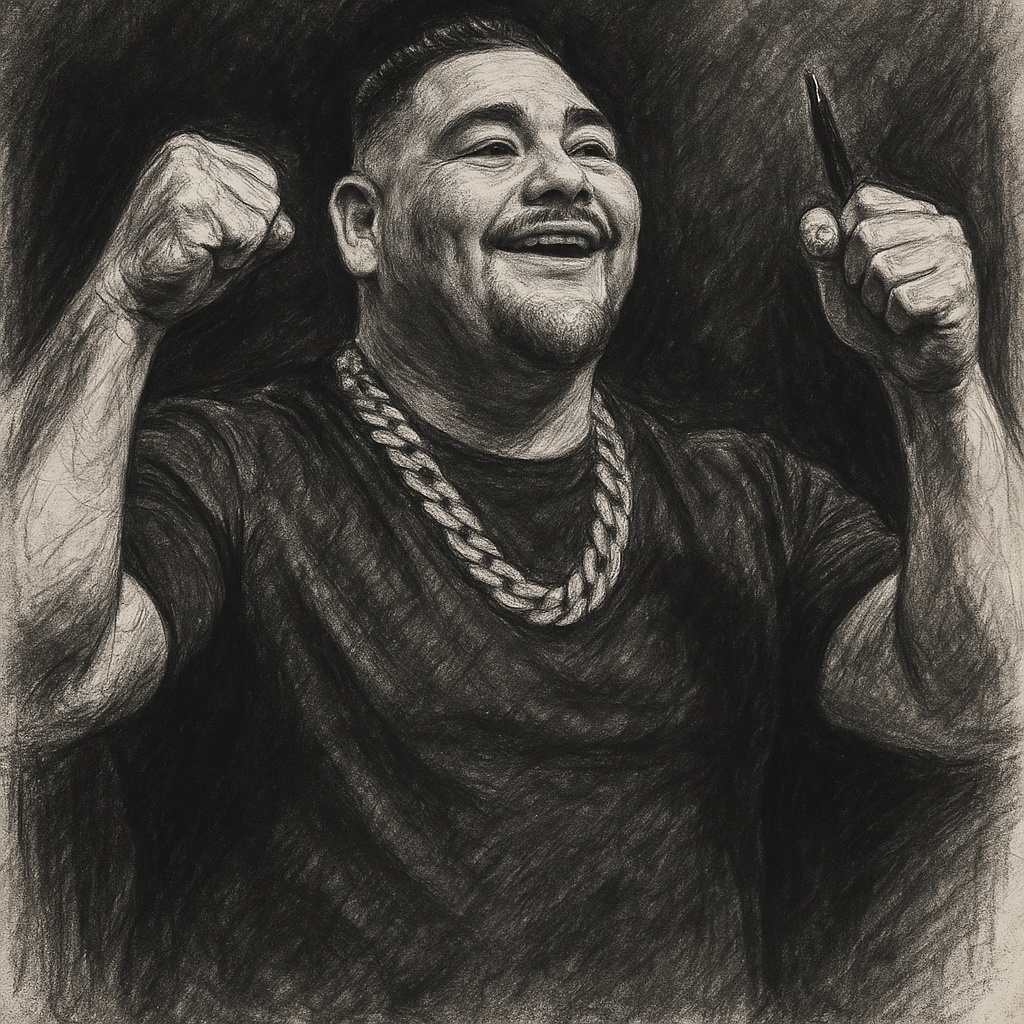 Andy Ruiz Signs With Matchroom &mdash; The Destroyer Is Back And Boxing Should Be Buzzing charcoal portrait