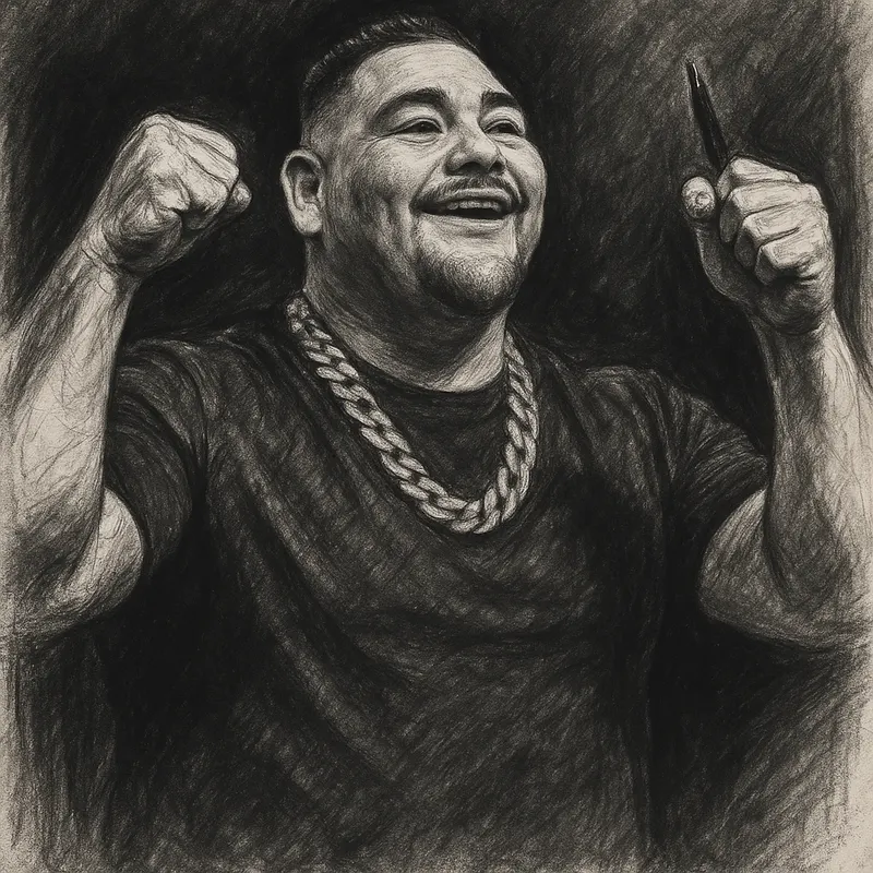 Andy Ruiz Signs With Matchroom &mdash; The Destroyer Is Back And Boxing Should Be Buzzing charcoal portrait