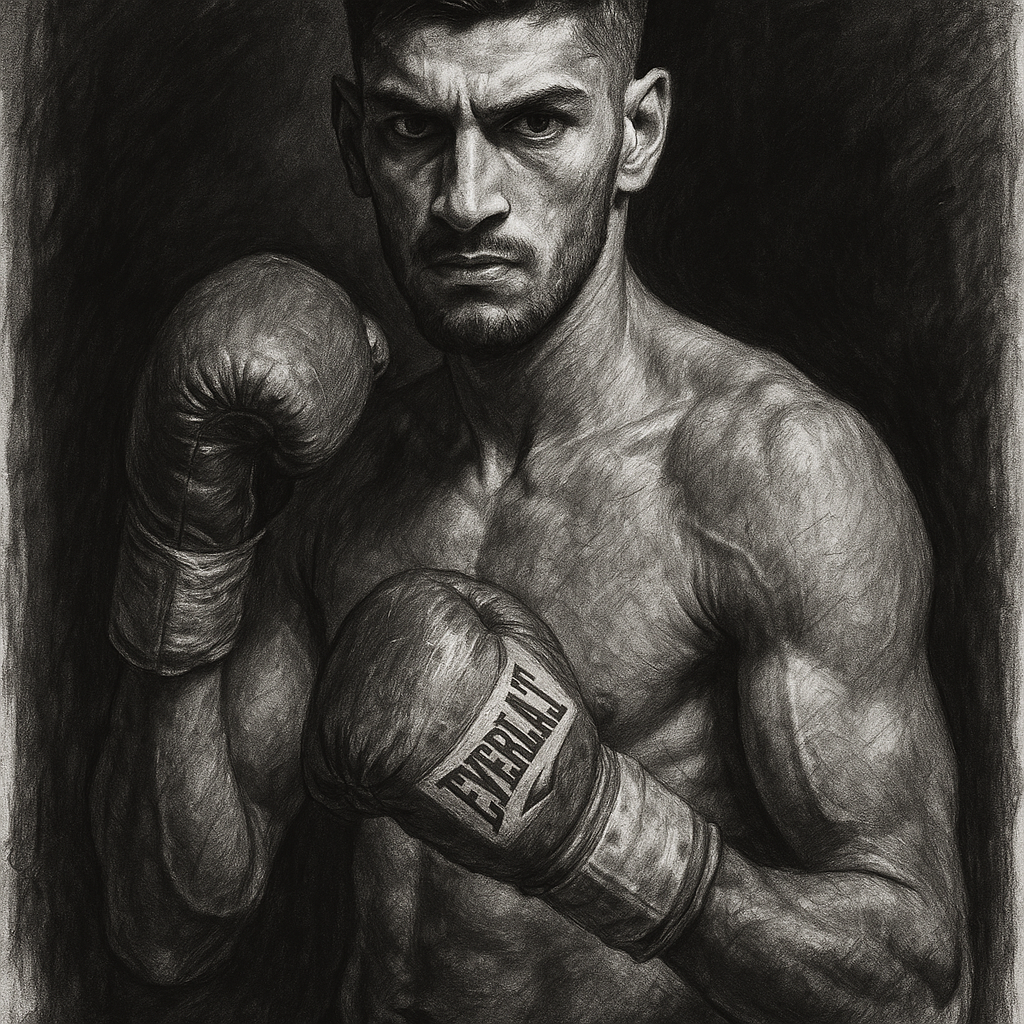 Hamzah Sheeraz charcoal portrait Glory in Giza