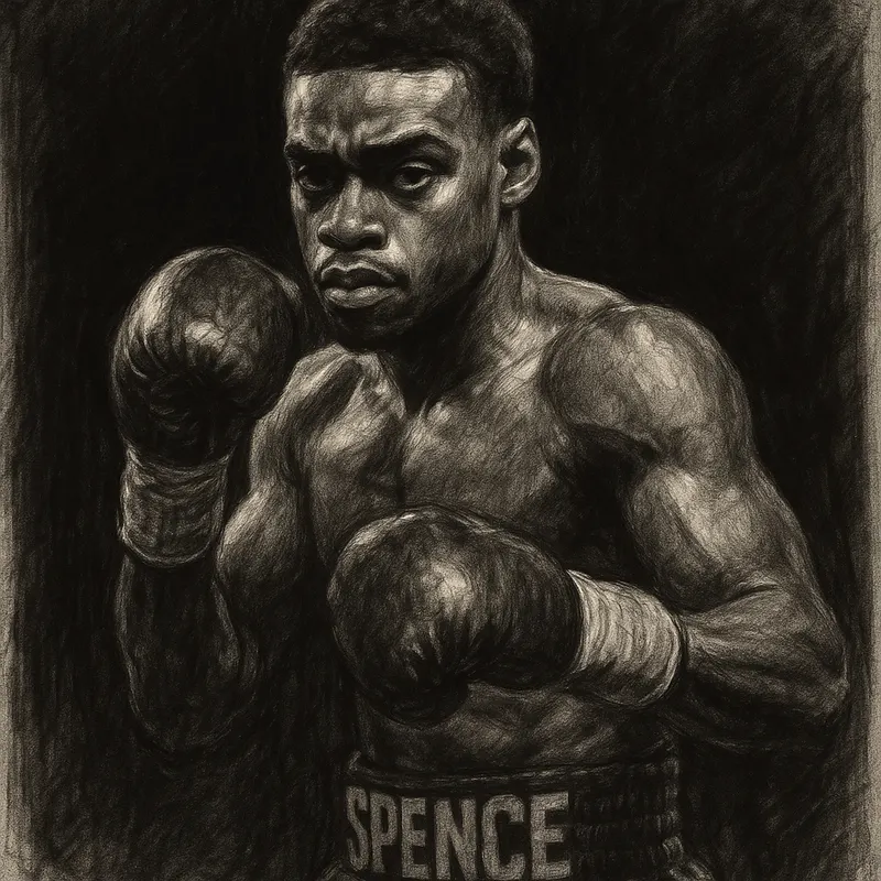 Spence vs Tszyu Two Weeks Out charcoal portrait