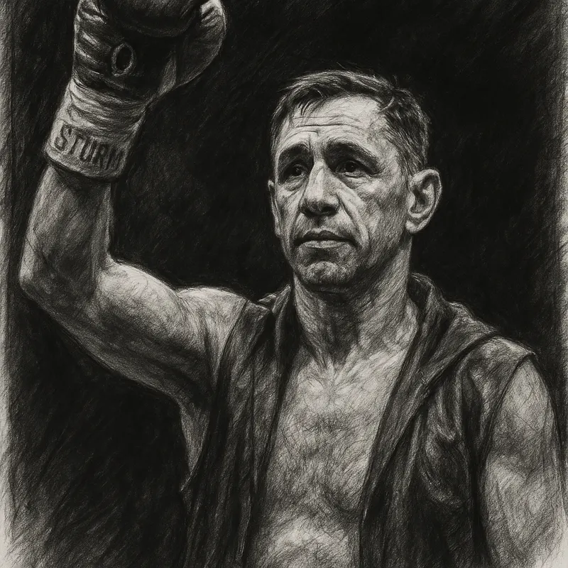 Sturm Bows Out — Stein Spoils The Farewell charcoal portrait