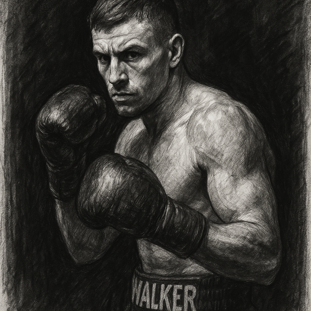 Conah Walker charcoal portrait Wolverhampton The Halls Sam Eggington fight eve all Midlands derby