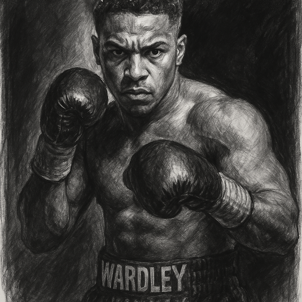 Fabio Wardley charcoal portrait emotional statement Daniel Dubois Co-op Live aftermath