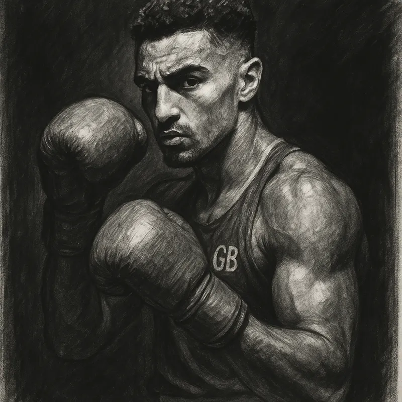 Ben Whittaker charcoal portrait