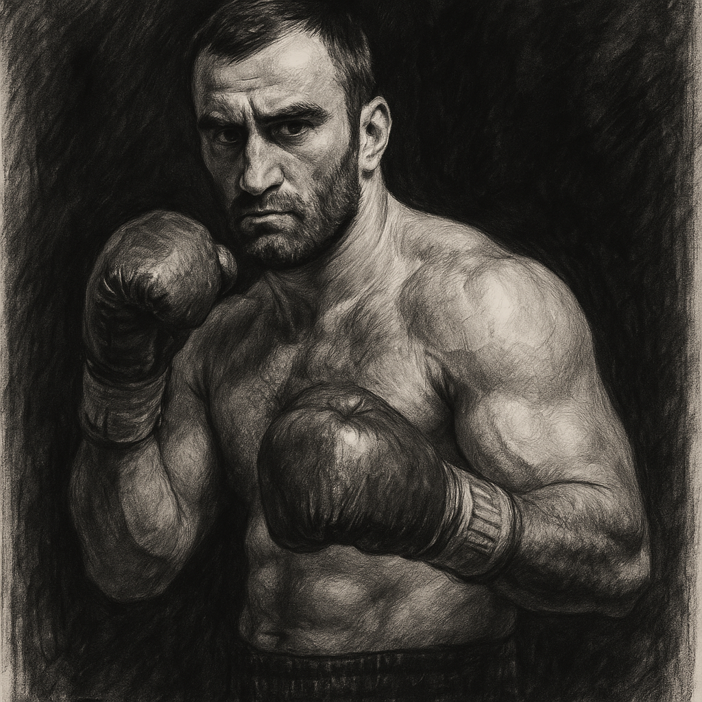 Yoka Out, Gassiev Hunts A Replacement charcoal portrait
