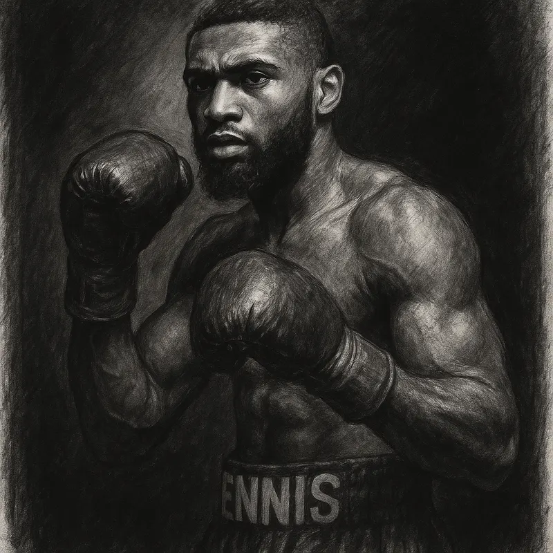 Jaron Boots Ennis, charcoal portrait
