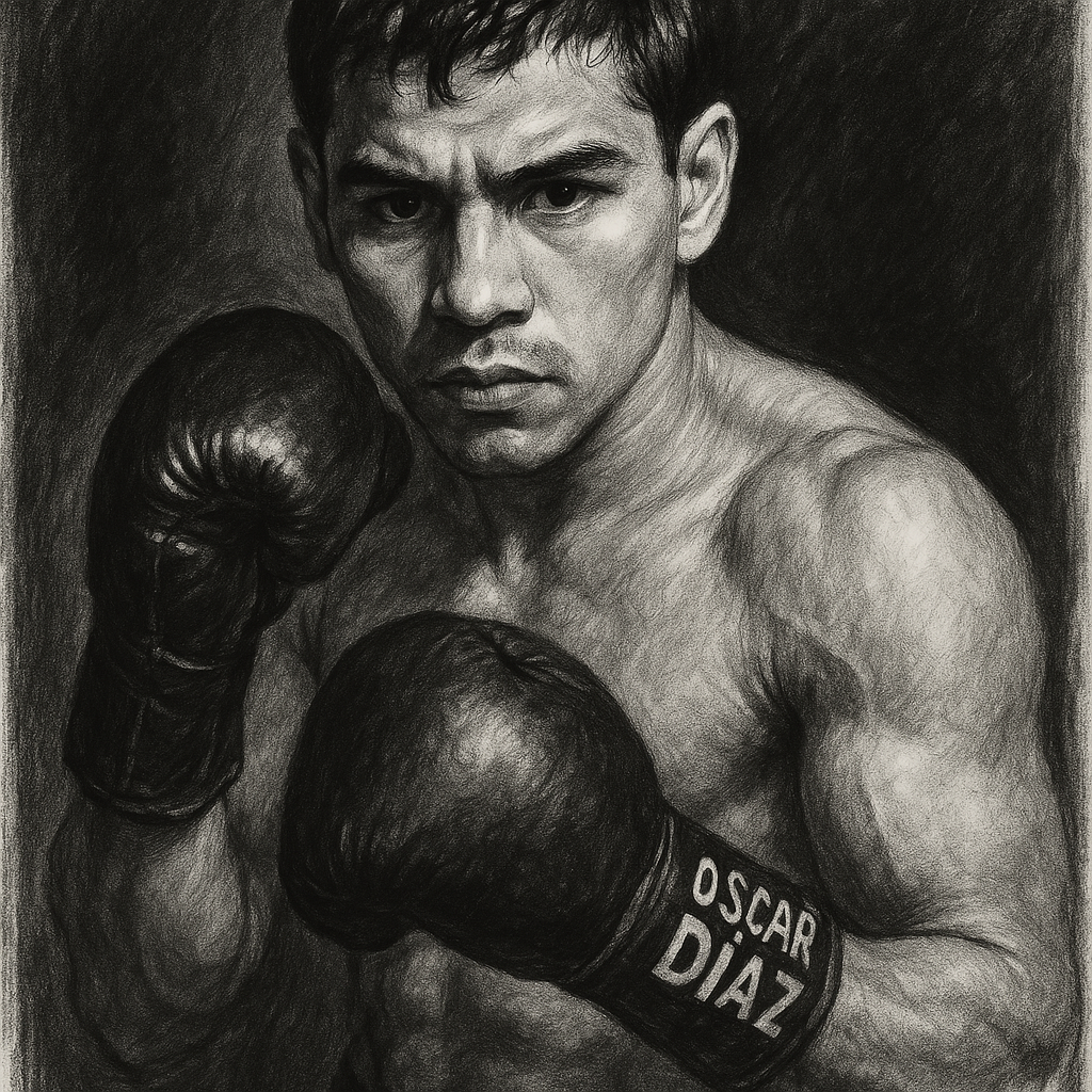 Oscar Diaz charcoal portrait