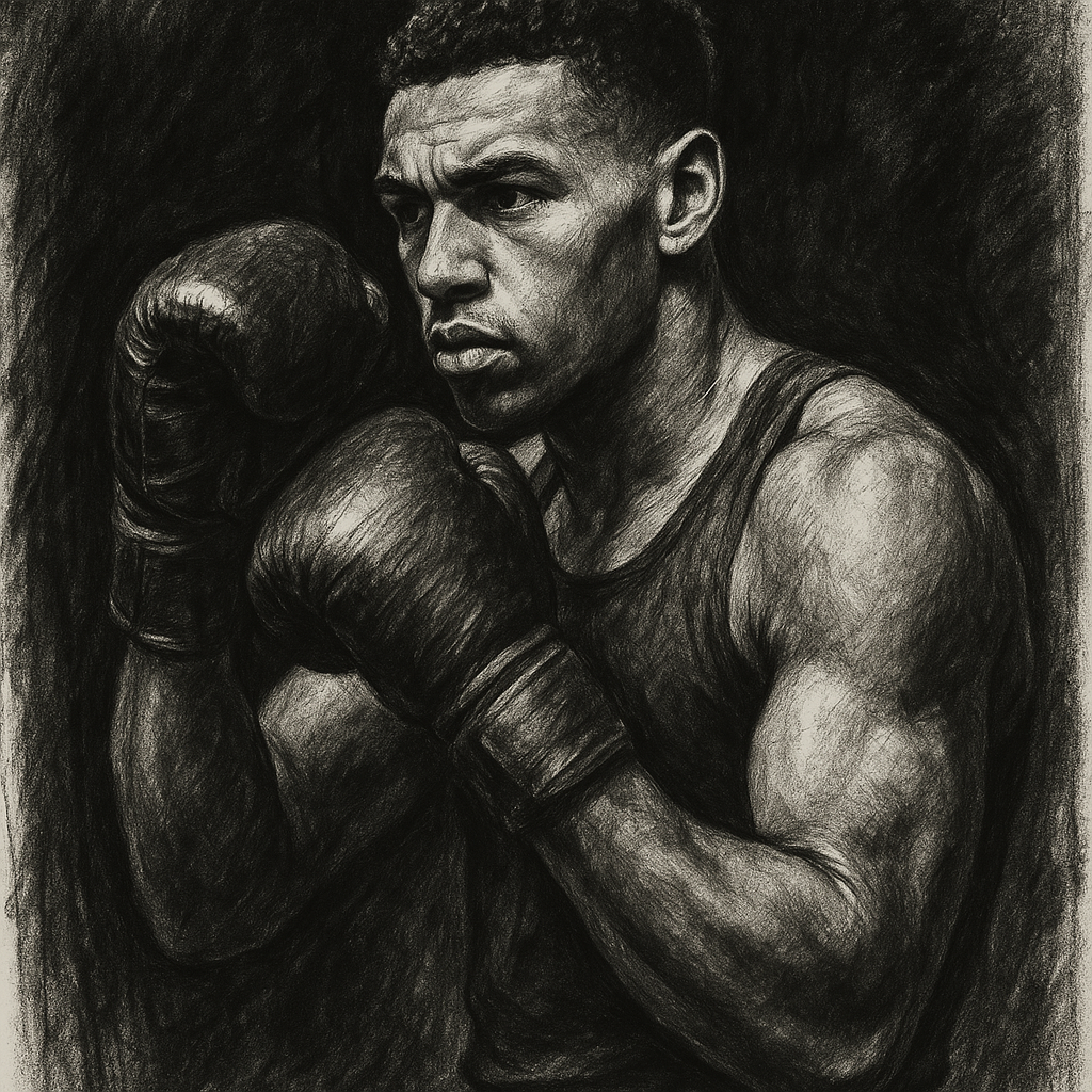 Pat Brown charcoal portrait