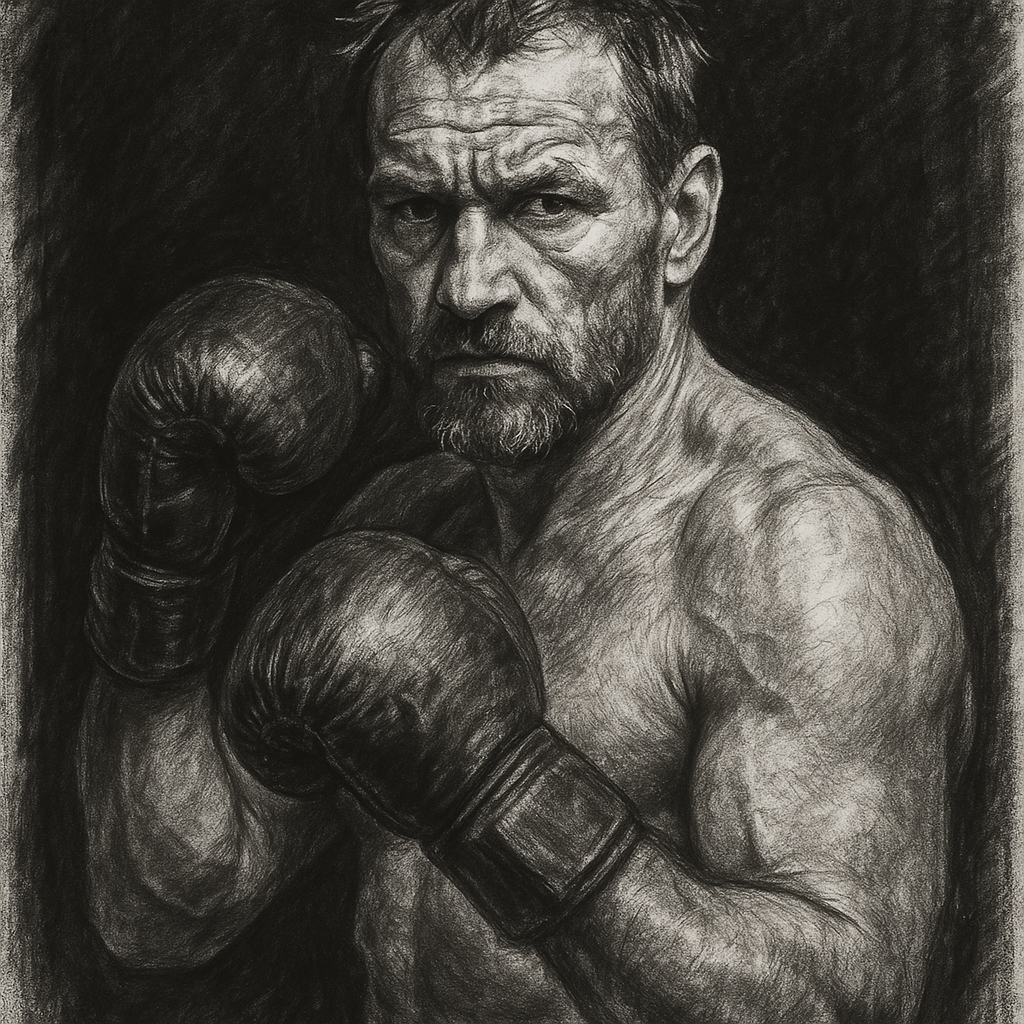 Vasil Ducar charcoal portrait